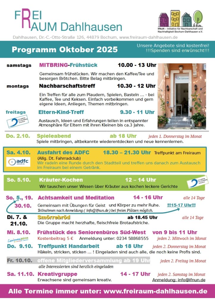 Termine Oktober