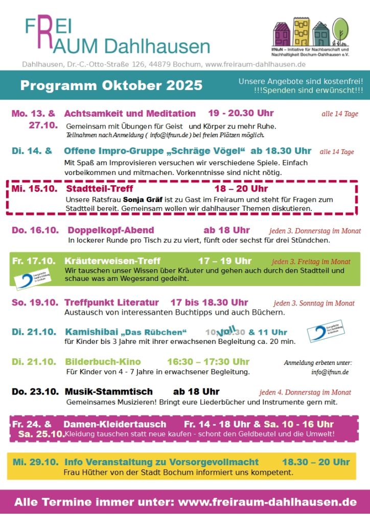 Termine Oktober